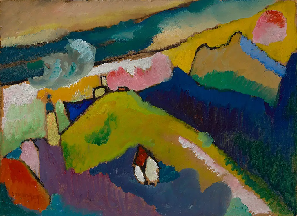Mountain Landscape with Church in Detail Wassily Kandinsky